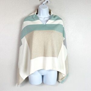J. McLaughlin Color Block Worth Poncho OS